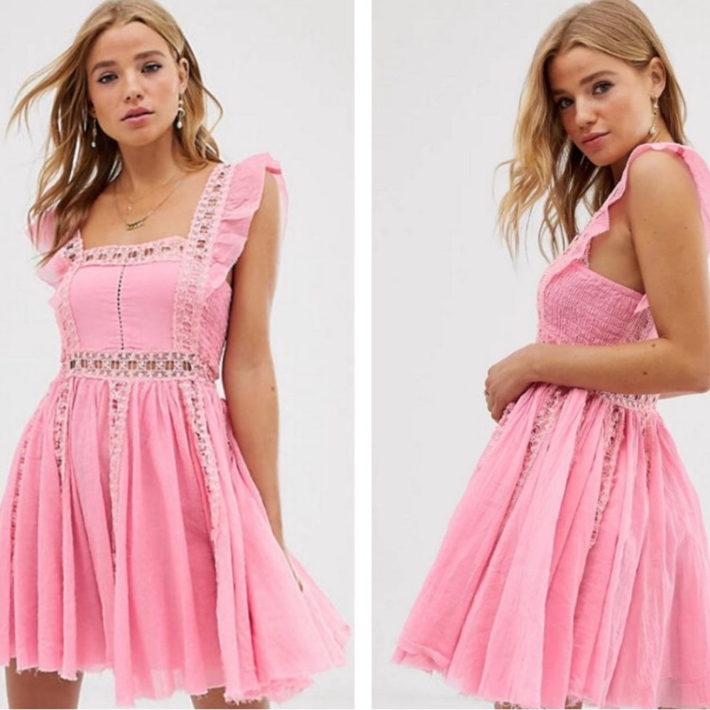 Free People Pink Mini Dress